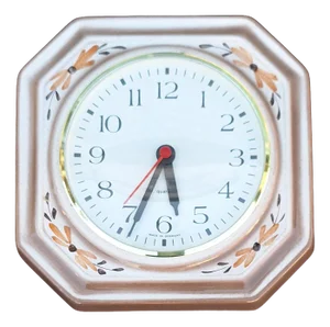 Vintage German Wall Clock with Beige-Brown Ceramic Case from Kienzle, 1995