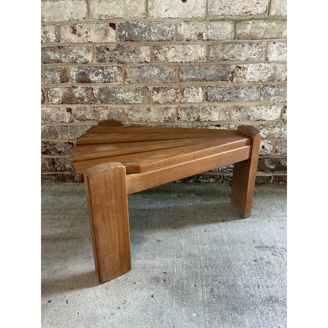 1960s 1960s Brutalist Wooden Side Table, Netherlands For Sale - Image 5 of 18
