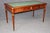 Early 20th Century French Louis XVI Style Leather Top Mahogany Brass Mounted Desk For Sale - Image 5 of 15