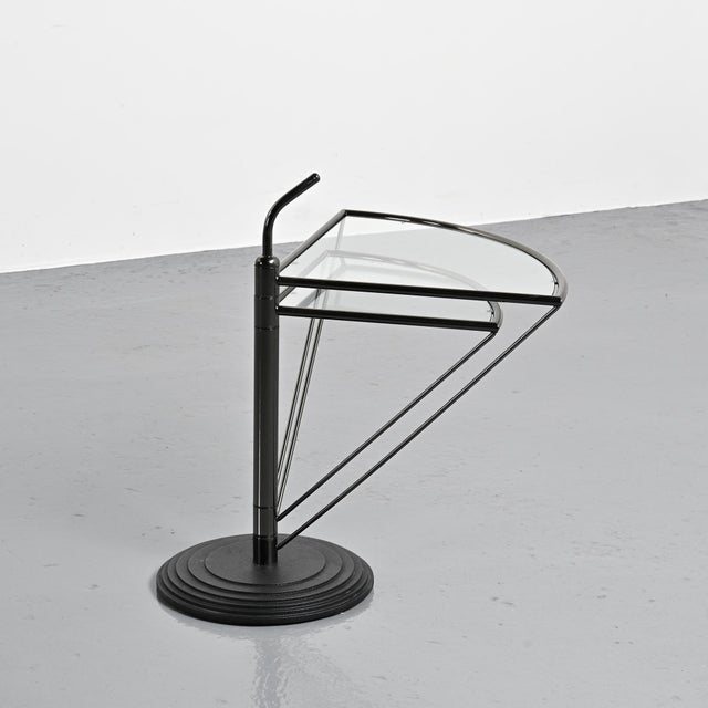 Dardo Coffee Table in Glass and Metal from Oma, Italy, 1980 For Sale - Image 9 of 12