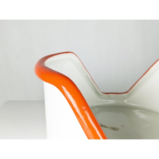 Red Italian White & Orange Ceramic Tableware Containers, 1970s, Set of 3 For Sale - Image 8 of 14