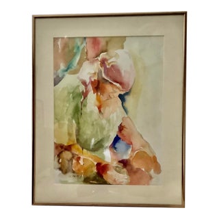 The Watercolor Figure “Venduse” Painting by Mafalda Cento For Sale