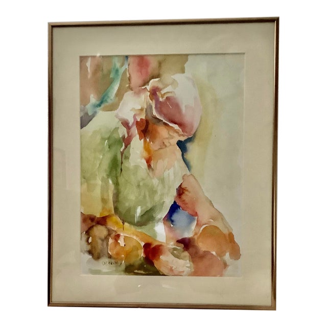 The Watercolor Figure “Venduse” Painting by Mafalda Cento For Sale