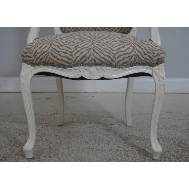 Set of 10 MGM White Painted Louis XV Dining Chairs For Sale - Image 9 of 18