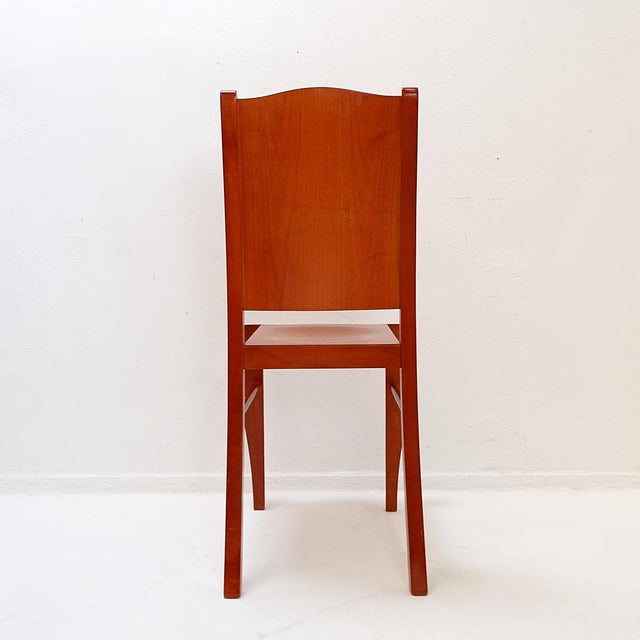 1990s Vintage Wooden Chair by Philippe Starck for Dryade, Italy, 1990s For Sale - Image 5 of 15