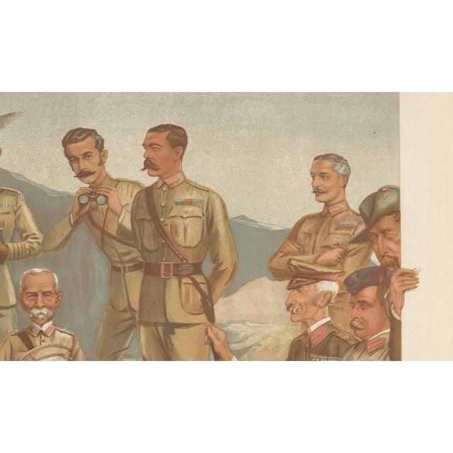 Paper After Vincent Brooks, Vanity Fair Military Illustration of Lord Roberts & Generals, Boer War, 1900, Chromolithograph For Sale - Image 7 of 9