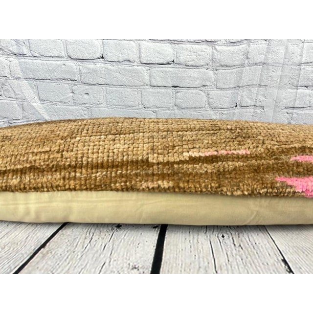 12 x 46 Lumbar Rug Pillow Elegance Nook Turkish Pillow Cushion Cover For Sale - Image 4 of 4