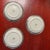 Mid 20th Century Rosenthal Moss Rose Pompadour Coasters With Sterling Rims - Set of 3 For Sale In Naples, FL - Image 6 of 9