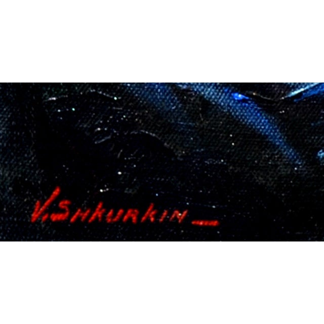 Mid Century Yosemite Park in Winter Landscape by Vladimir Shkurkin For Sale - Image 4 of 4