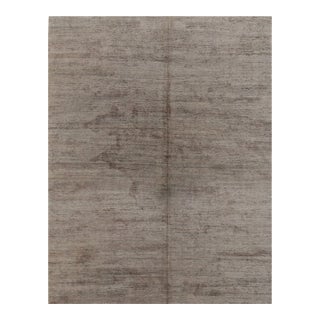 Rug & Kilim’s Modern Textural Rug in Neutral Taupe and Gray Tone-on-Tone -14x18 For Sale