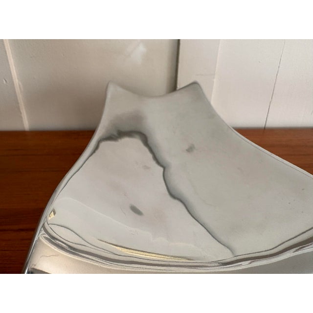 Silver Neil Cohen for Nambe Sculptural Silver-Tone Bench Tray, 2007 For Sale - Image 8 of 11