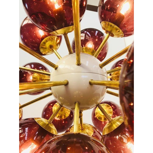 Not Yet Made - Made To Order 21st Century Ovale Natural Brass Amethyst Bubbles Murano Sputnik Chandelier by Fabio LTD For Sale - Image 5 of 6