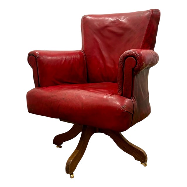 English Swivel Club Armchair For Sale