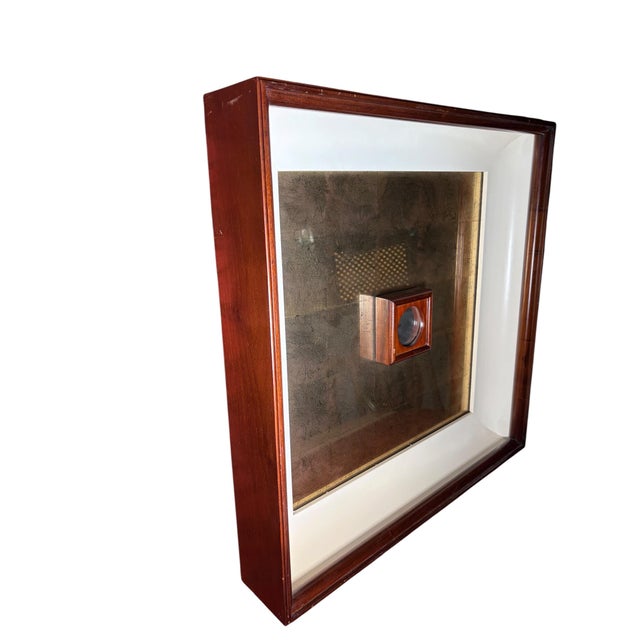 Mid 20th Century Large Gold Leaf Mirror With Mahogany Frame For Sale In Dallas - Image 6 of 10