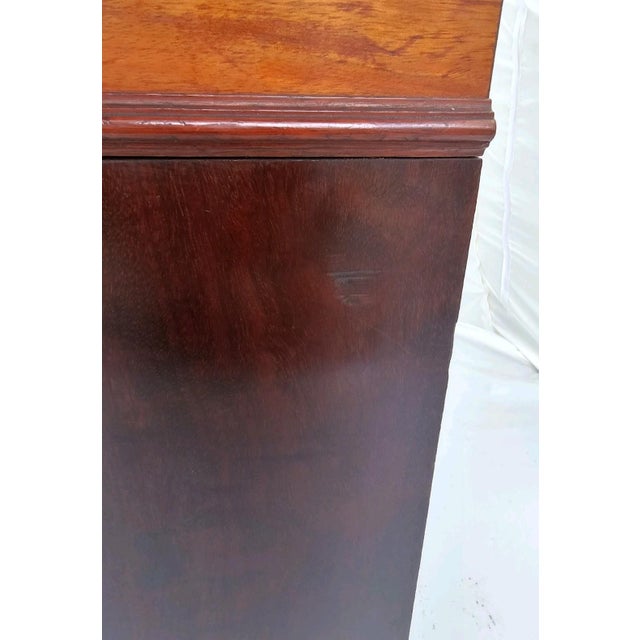 Antique 1890s Marble Top Nightstand Mahogany Victorian Cabinet Stand For Sale - Image 12 of 18