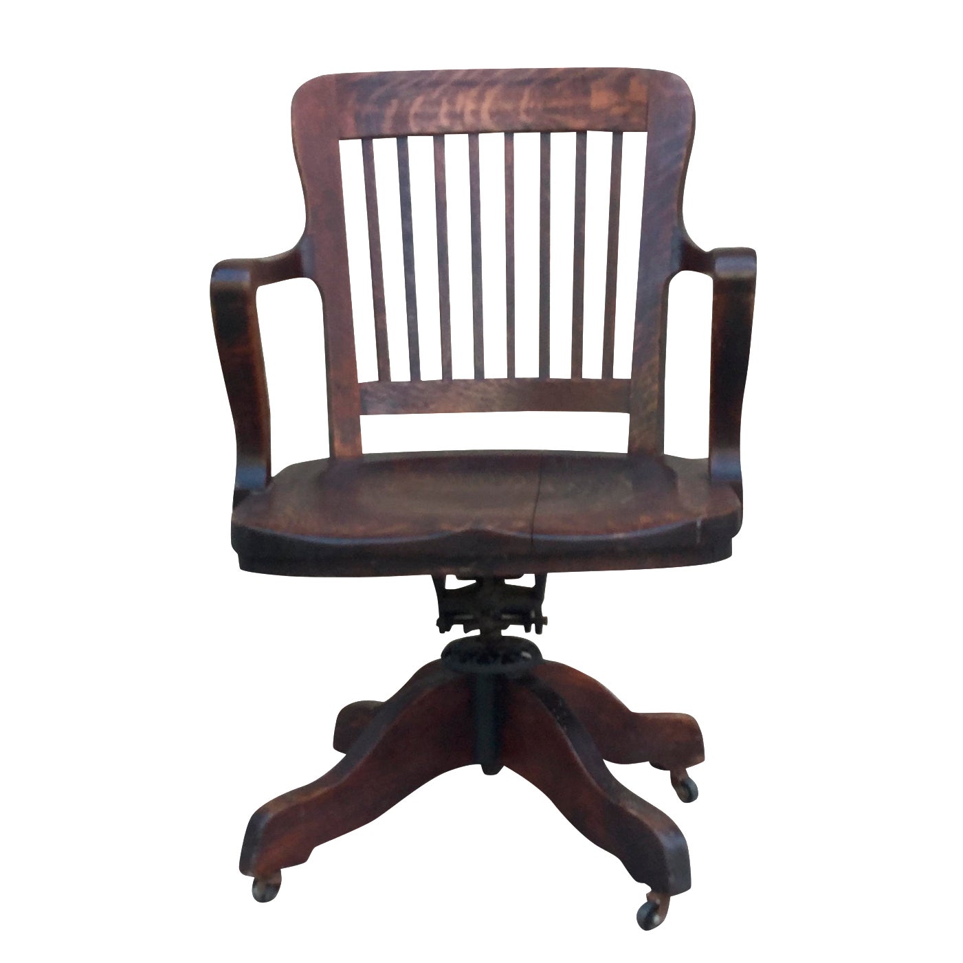 Milwaukee Chair Company Oak Office Chair Chairish