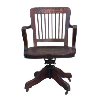 Milwaukee Chair Company Oak Office Chair For Sale