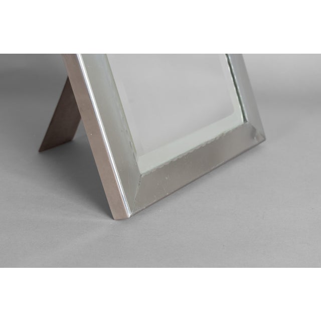 1930s Silver-Plated Vanity Mirror, 1930s For Sale - Image 5 of 7