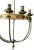 Pair of antique Victorian brass tole sword candle wall sconces that are extremely rare to find. The number of elements in...