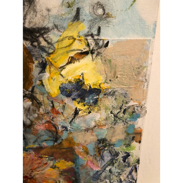 Yellow Large Ethereal Mixed Media Work of Art For Sale - Image 8 of 12