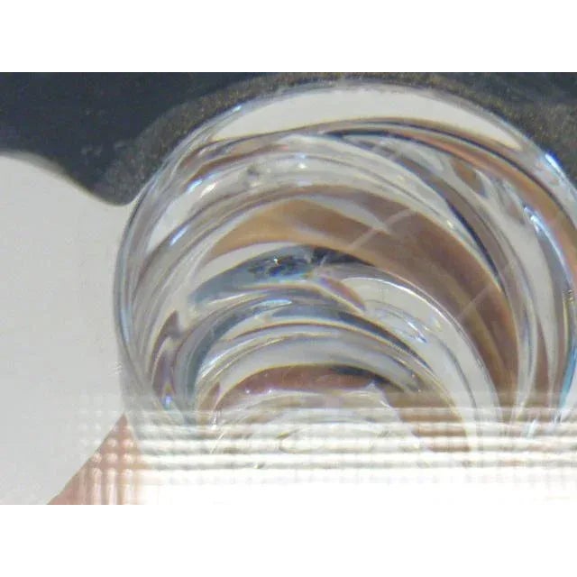 Late 20th Century Pair of Mid 20th Century Steuben Crystal Glass Rope Twist Candlesticks For Sale - Image 5 of 6