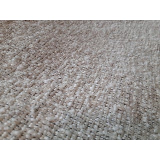 Designer Oatmeal Color Nubby Raw Silk Boucle Fabric- 1 Yard For Sale