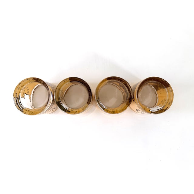 Burgundy 1970s Mid Century Modern Bicentennial Lowball Glasses - 4 pcs For Sale - Image 8 of 13