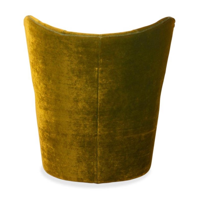 Cocoa Island Swivel Lounge Chair in Yellow, Golden and Green Upholstery from Bretz For Sale - Image 9 of 12