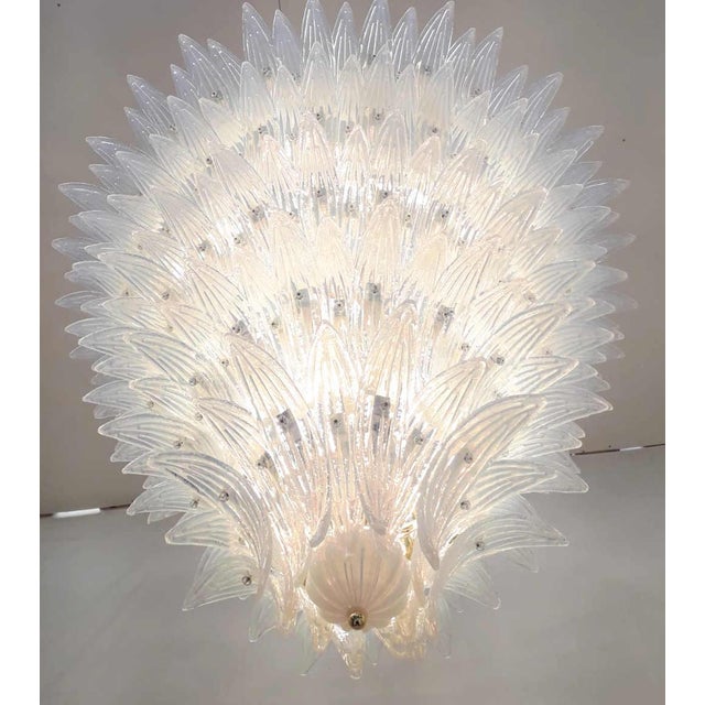 21st Century Opaline Palmette Chandelier by Fabio LTD For Sale - Image 9 of 9