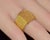 Authentic Vintage Roberto Coin Opera 18k Yellow & Rose Gold Wide Statement Band Ring With Hidden Ruby, Size 7.5 For Sale In Dallas - Image 6 of 17