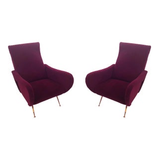 Marco Zanuso Italian Mid-Century Modern Lady Chairs - a Pair For Sale