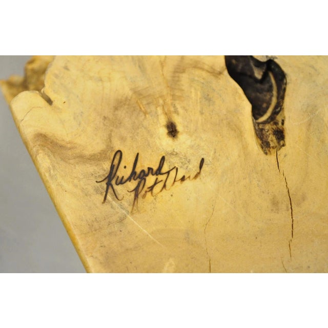 Late 20th Century Richard Rothbard Mid Century Modern Burl Wood Live Edge Puzzle Jewelry Box For Sale - Image 10 of 10