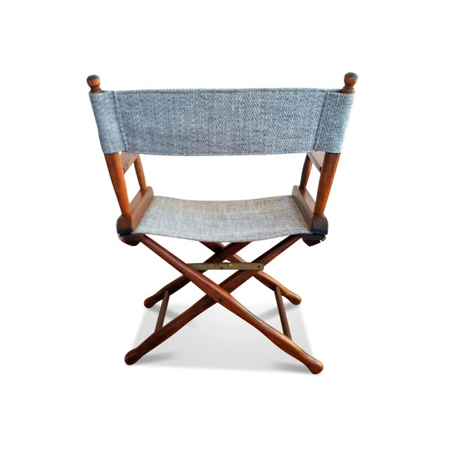Gold Medal Walnut Mid-Century Director's Chair - By Gold Medal Furniture For Sale - Image 4 of 11