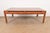 1970s Milo Baughman Style Mid-Century Modern Burl Wood Parsons Dining Table or Executive Desk, Newly Refinished For Sale - Image 5 of 13