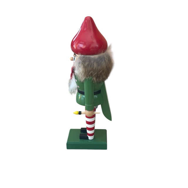 Mid-Century Modern Kwo Em Merck Collection Elf Santa Helper Old World Christmas Nutcracker For Sale - Image 3 of 9
