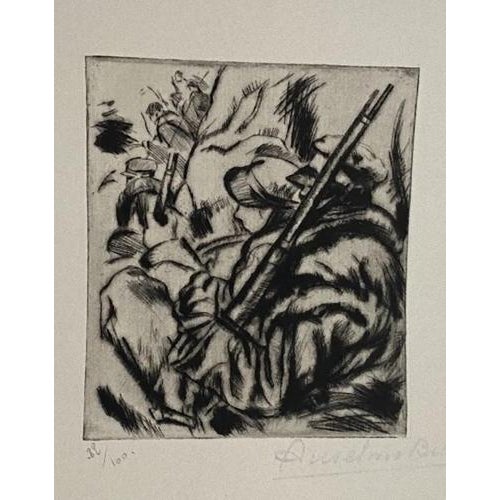 Anselmo Bucci, Military, 1917, Etching For Sale - Image 3 of 3