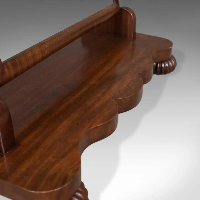 1860s Victorian Large Mahogany Platform Mirror For Sale - Image 6 of 8