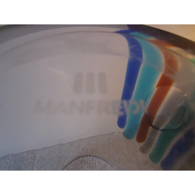 Large Murano Glass Vase with Air Bubbles, 1980s For Sale - Image 8 of 9