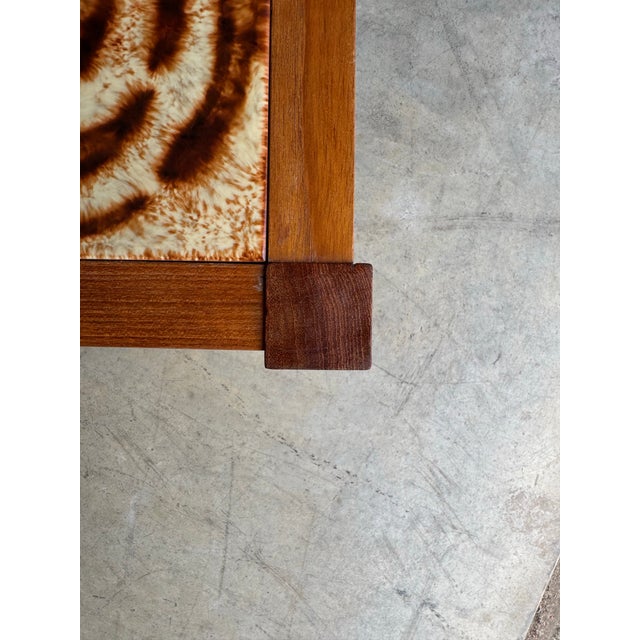 Awesome vintage teak and tile coffee table, unmarked but I believe this is by Gangsø Møbler. Tiles are in excellent shape...