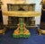 1990s Rococo Round Dining Table With Gold Details & Green Finish For Sale - Image 5 of 7
