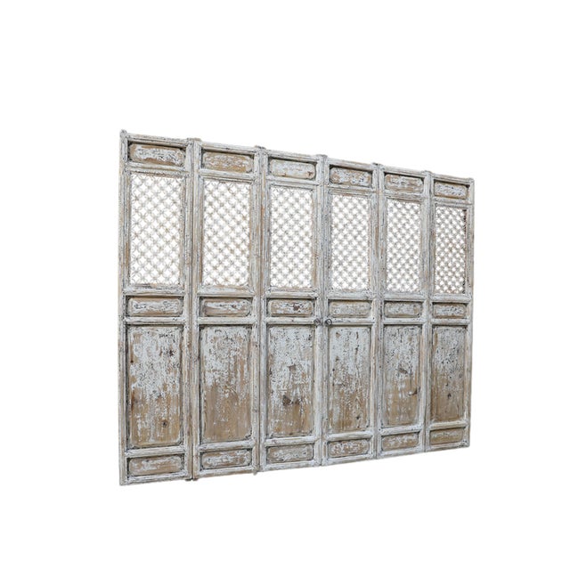 Set of 6 Antique Chinese Carved Pine Wall Panels/Doors/Screens For Sale - Image 4 of 4