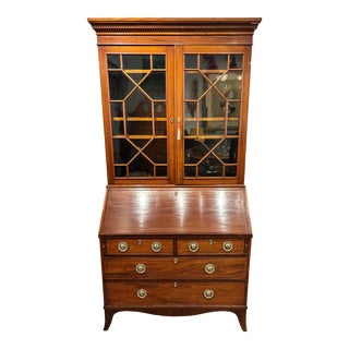 Early 1900s Antique Georgian Style Secretary For Sale