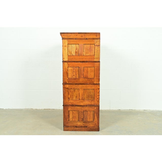 Antique Arts & Crafts Oak 31-Drawer Architect's Blueprint Flat File Cabinet by Hamilton, Circa 1900 For Sale - Image 15 of 17