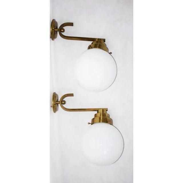Large Art Deco Bauhaus Wall Lamps, 1920s, Set of 2 For Sale - Image 6 of 7