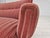 Danish Curved 3-Seater Sofa in Salmon Pink Furniture Velour, 1960s For Sale - Image 9 of 18