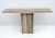 Mid-Century Modern Italian Console Table in Travertine with Brass Details, 1970 For Sale - Image 3 of 11