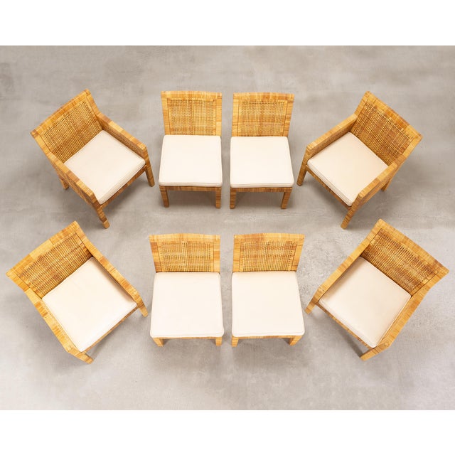 Bielecky Brothers Set of 8 Billy Baldwin for Bielecky Brothers Cane Dining Chairs For Sale - Image 4 of 18