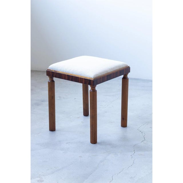 Swedish Grace Stool in Zebrano and Birch, 1920s For Sale - Image 11 of 11