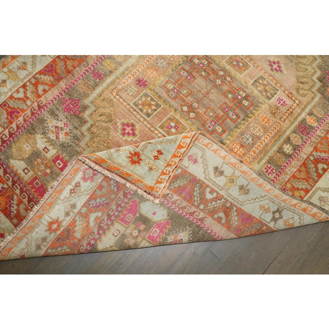 Mid 20th Century Mid 20th Century Geometric Turkish Sivas Wide Runner rug no. j5187 For Sale - Image 5 of 10