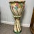 Majolica Art Nouveau Jardiniere & Pedestal For Sale - Image 9 of 9
